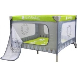 Cestovná ohrádka SUN BABY SWEET DREAMS, zelená